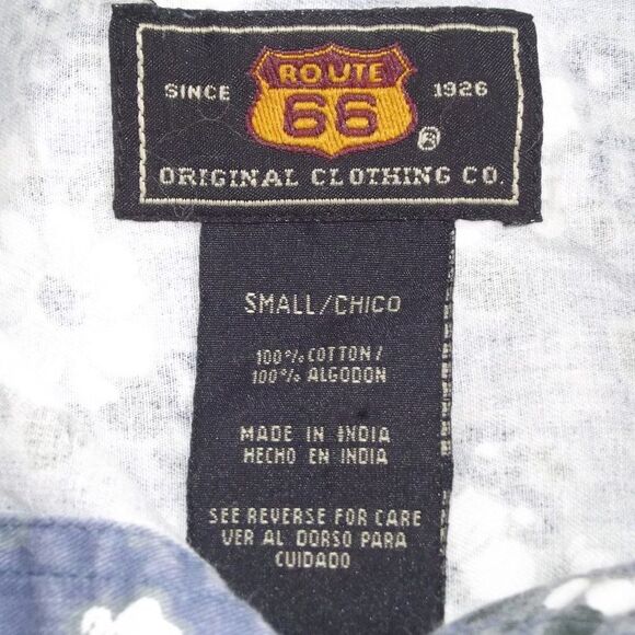 ROUTE 66 Denim Shirt-Jacket, S, Blue Floral, Accent collar, Long sleeve, Buttons - Picture 11 of 12